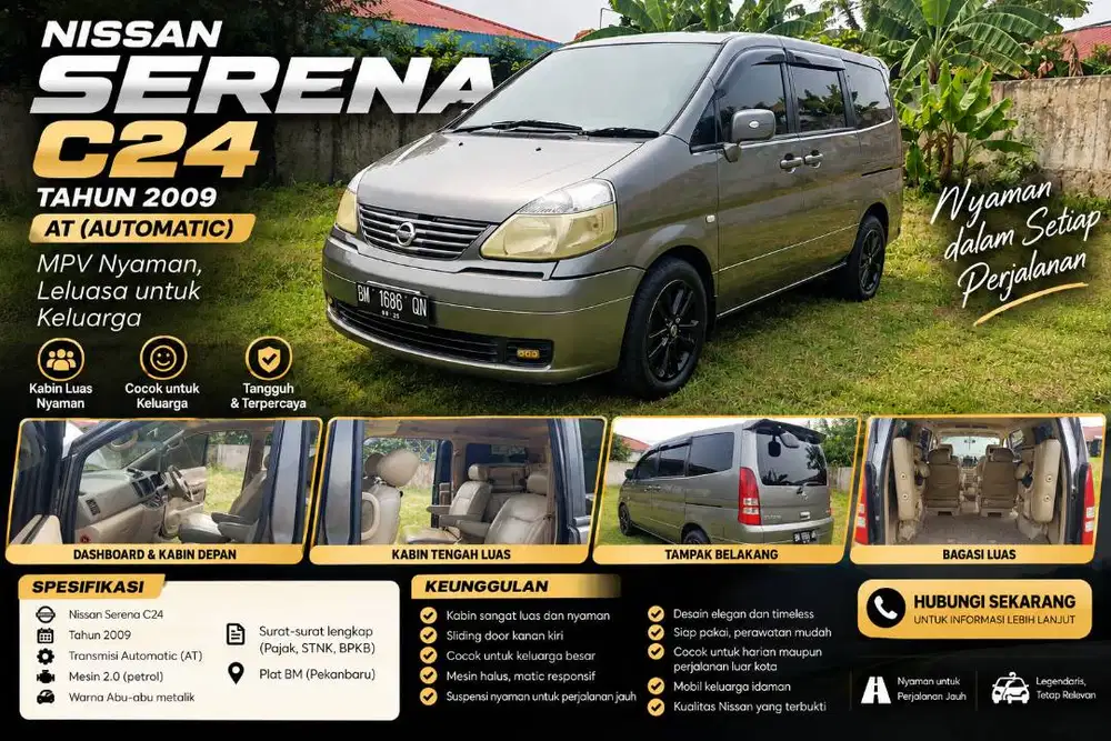 JUAL CEPAT NISSAN SERENA C24 2.0 AT TAHUN 2009
