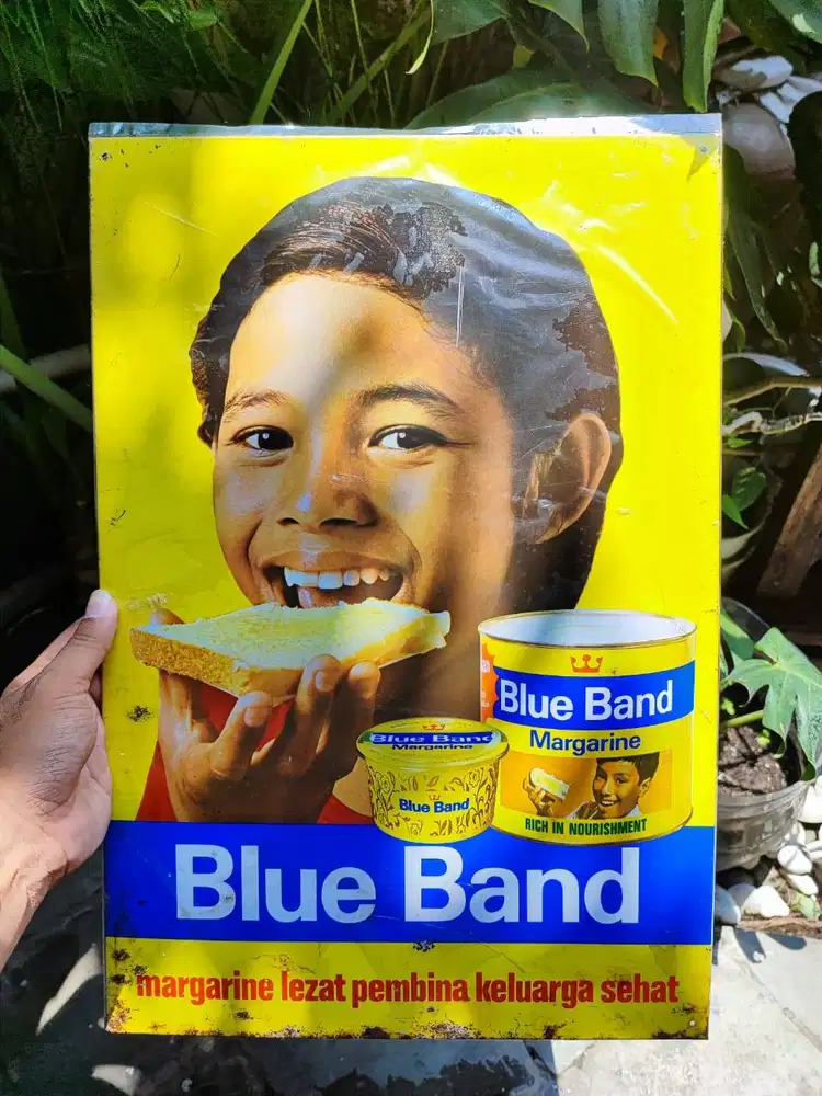 Pajangan Dinding Seng Iklan Blue Band Vintage Classic