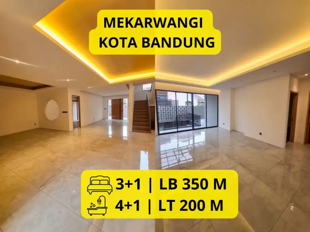 DIJUAL RUMAH MODERN MINIMALIS  MEKARWANGI – KOTA BANDUNG  Bangunan Luas • 2 Lantai • Modern Minimalis