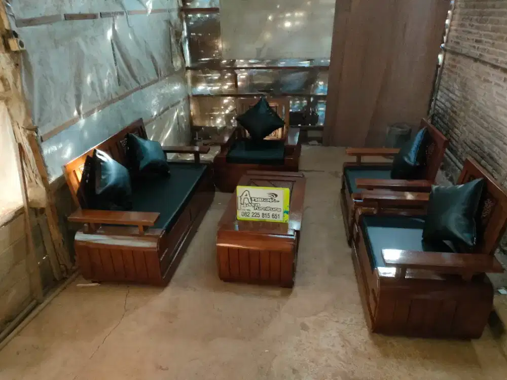 Kursi tamu minimalis domini full kayu jati