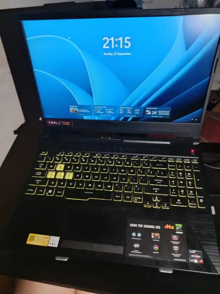 Laptop asus tuf gaming a15 Rtx 3050 ram 16 gb