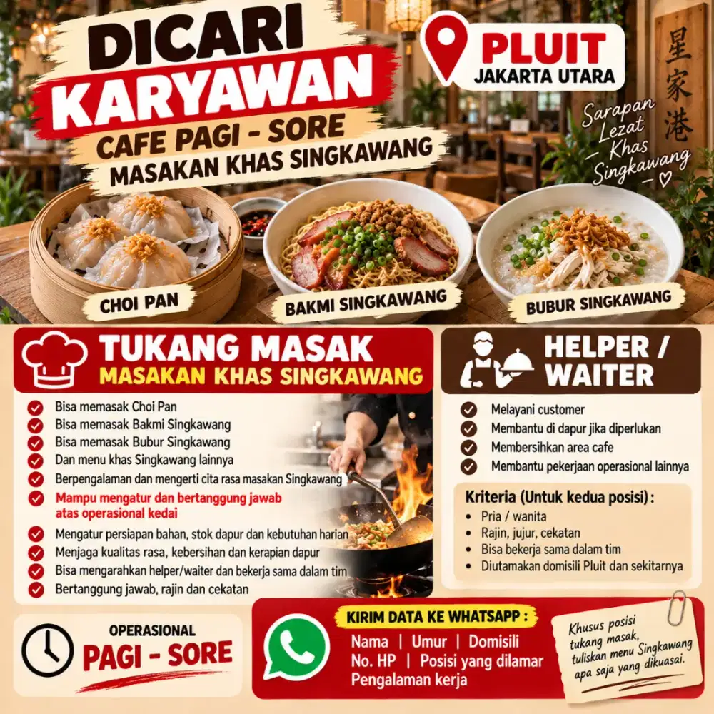 Tukang Masak & Helper