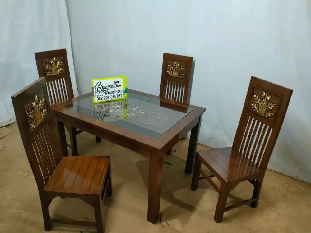 Meja makan minimalis terbaru new full kayu jati