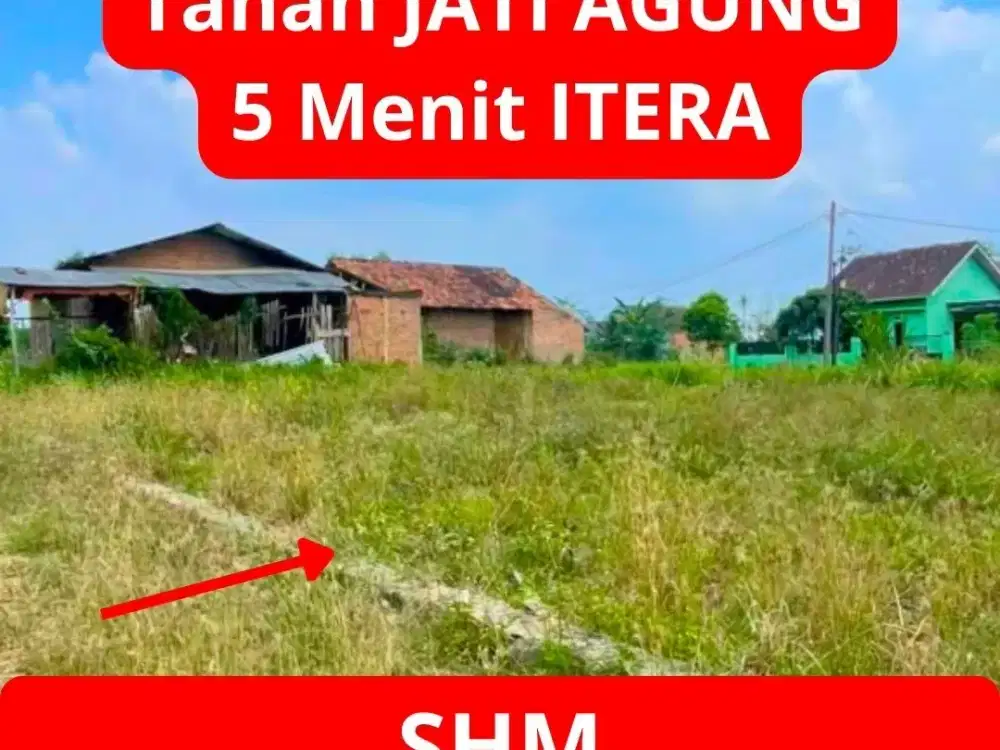 Jual tanah 5 menit ke Exit Tol ITERA Lampung