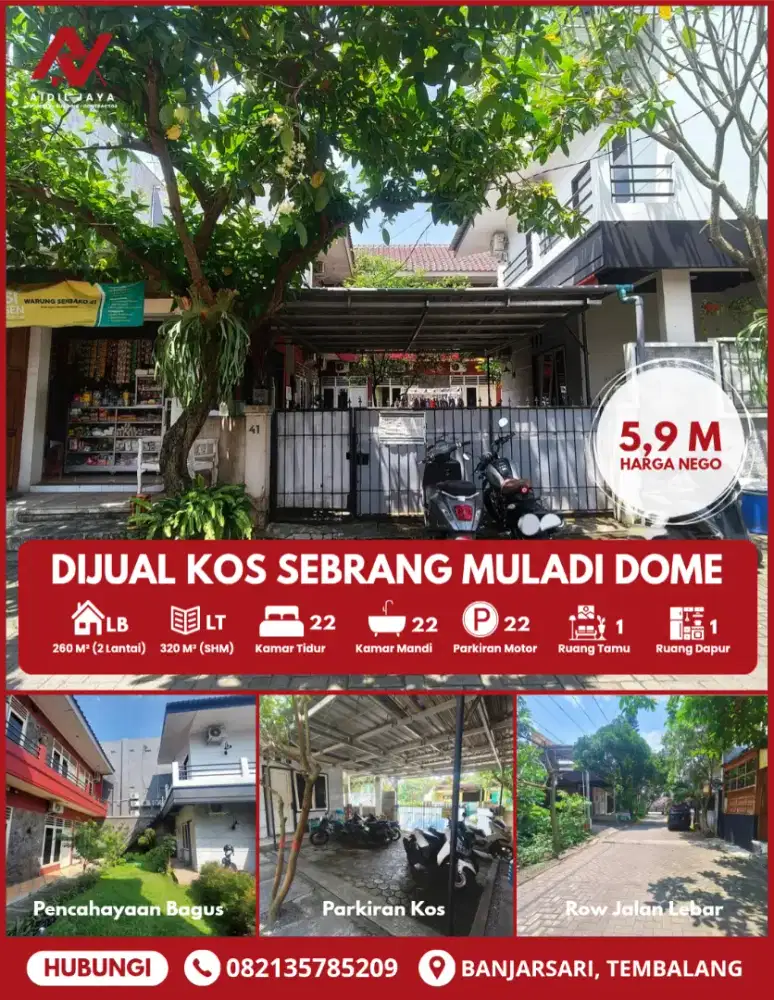 Dijual Kos Aktif Sebrang Kampus UNDIP Tembalang