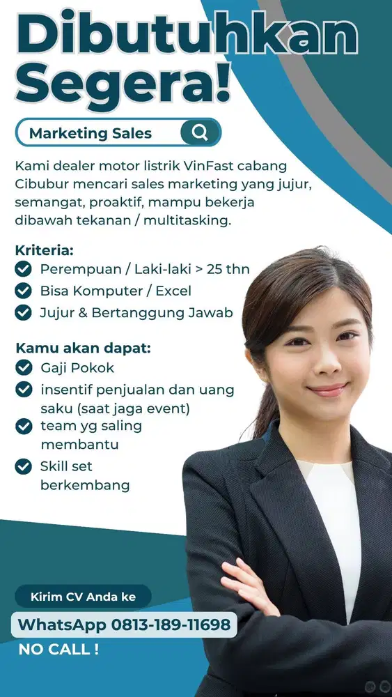 LOKER Sales Marketing Motor Listrik