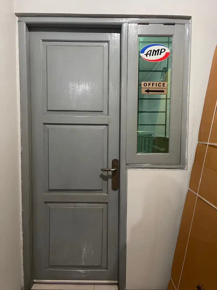 Jual daun pintu kayu finishing cat duco set kunci dan engsel