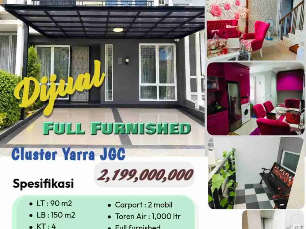 Hunian mewah 2 lantai full furnished di Jakarta Timur
