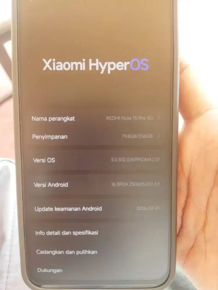 Redmi note 15 pro 5G 3 bulan pakai