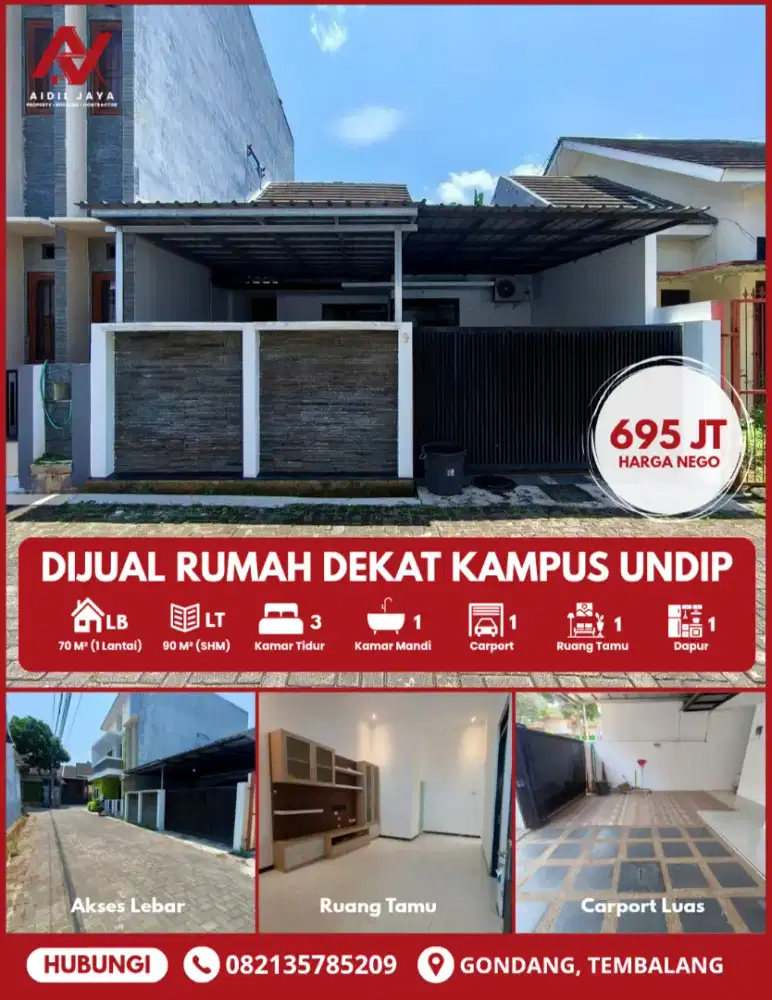 Rumah Cantik Murah Siap Huni Dekat UNDIP