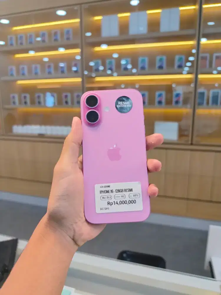 IPHONE 16 128 RESMI PINK