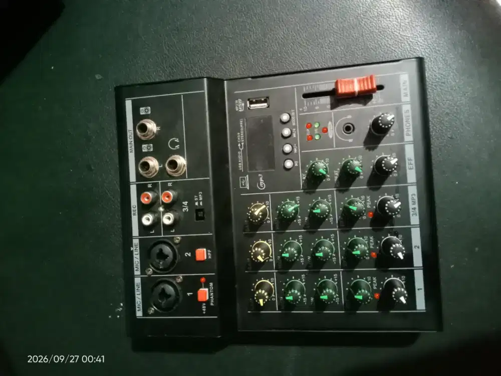 Mixer audio 4 chanel bekas normal