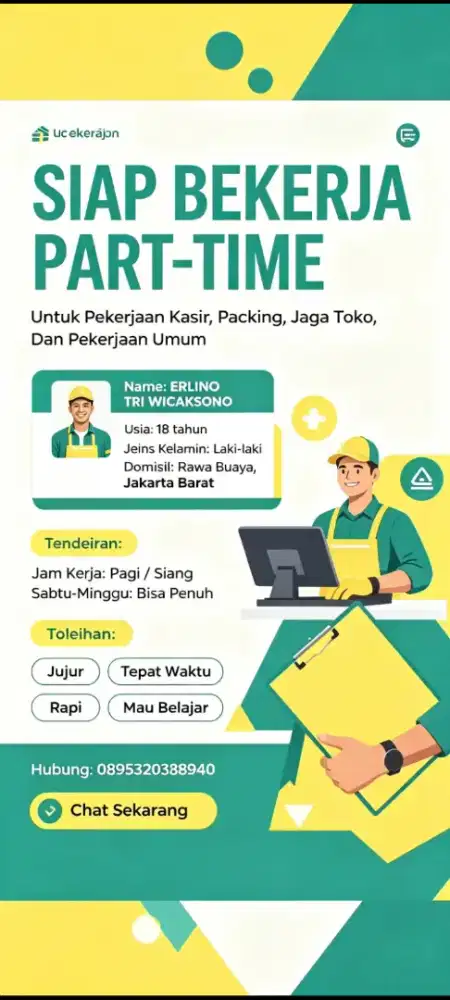 SIAP BEKERJA PARTIME