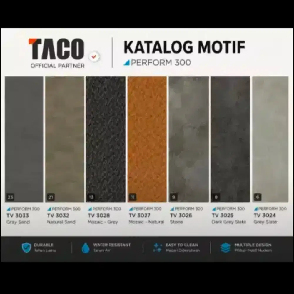 Vinyl lantai taco 5,5mm