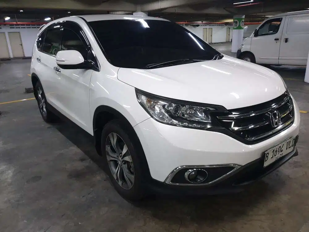 Honda CRV 2.4 Prestige 2014 Putih Mulus Low KM Siap Pakai Dp Murah