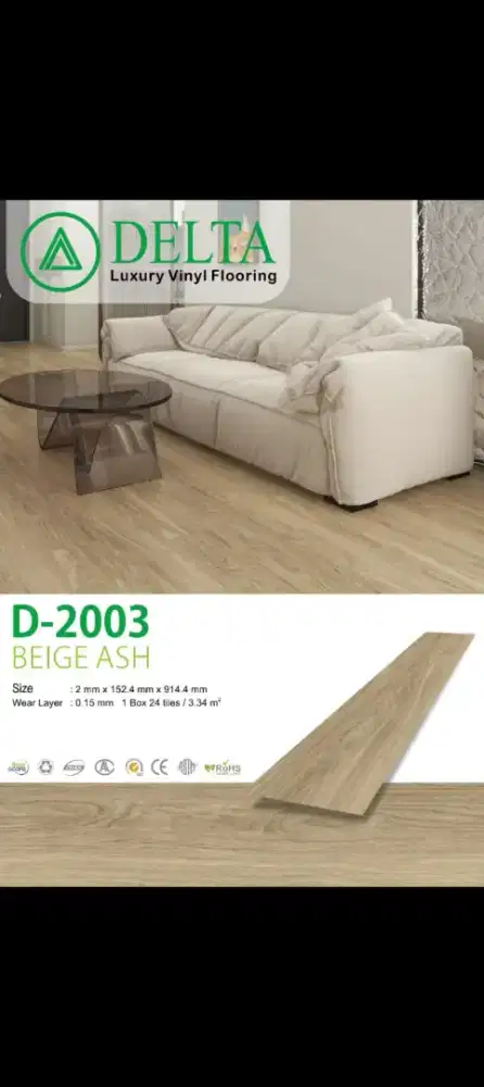 Vinyl lantai merek delta 2mm