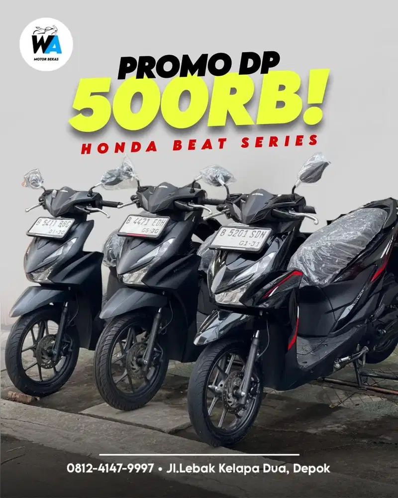 PROMO DP 500 RIBU Honda Beat Series Cbs / Deluxe Tahun 2025