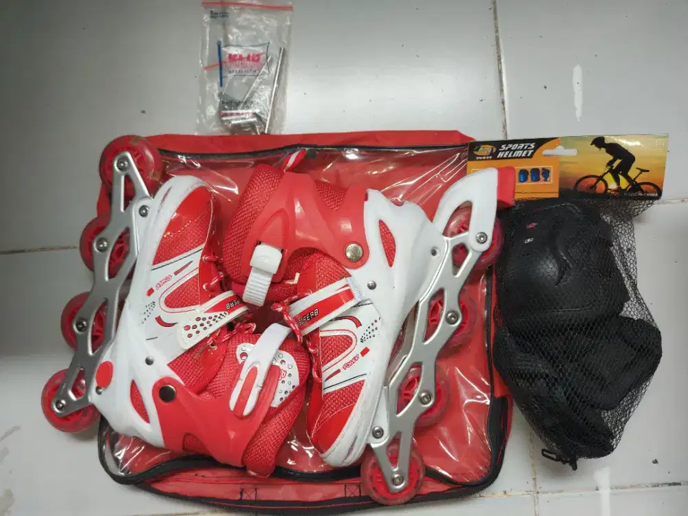 Sepatu roda anak size L (38) dewasa bisa+set siku,tangan,dengkul