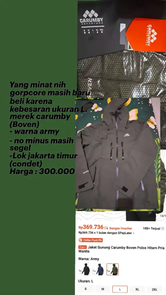 Jaket carumby  Adventure/jaket gunung pria wanita