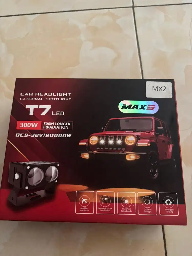 Lampu tembak Mini Projie 2 Mata Max9 90watt Waterproof 1set isi 2pcs