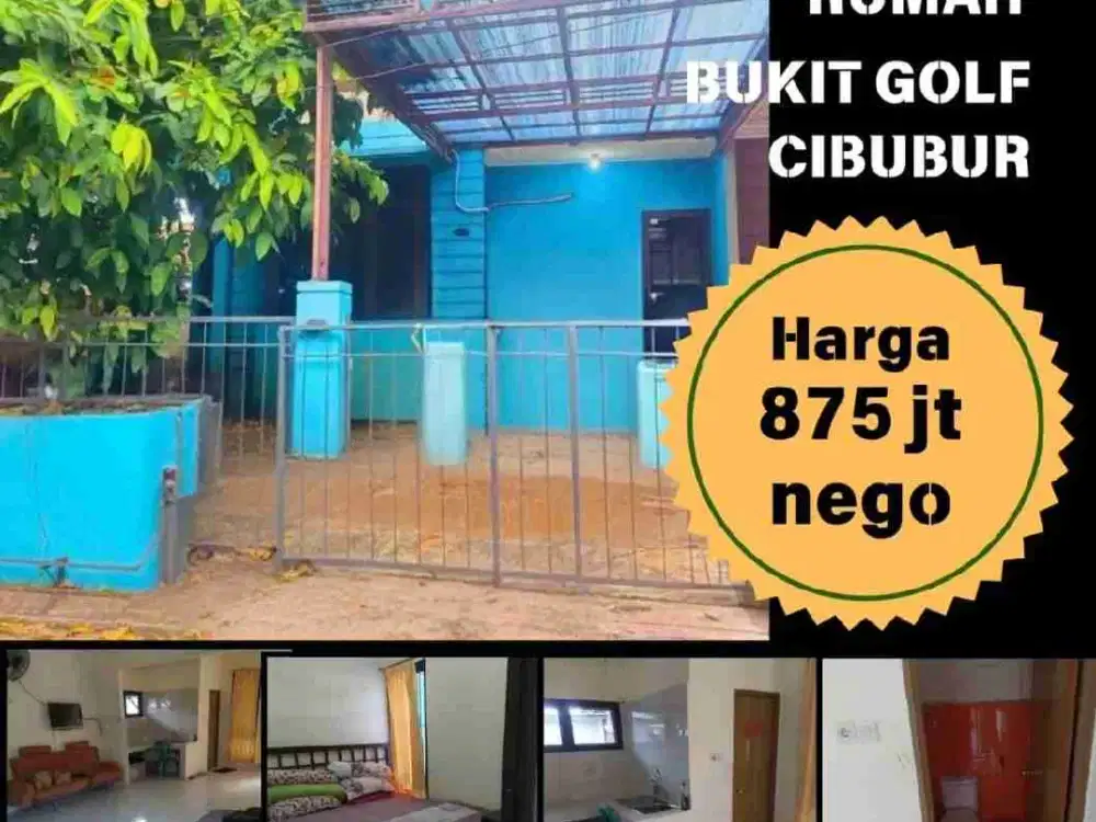 Dijual di bawah pasaran rumah tanah luas hoek di Bukit Golf Cibubur Riverside