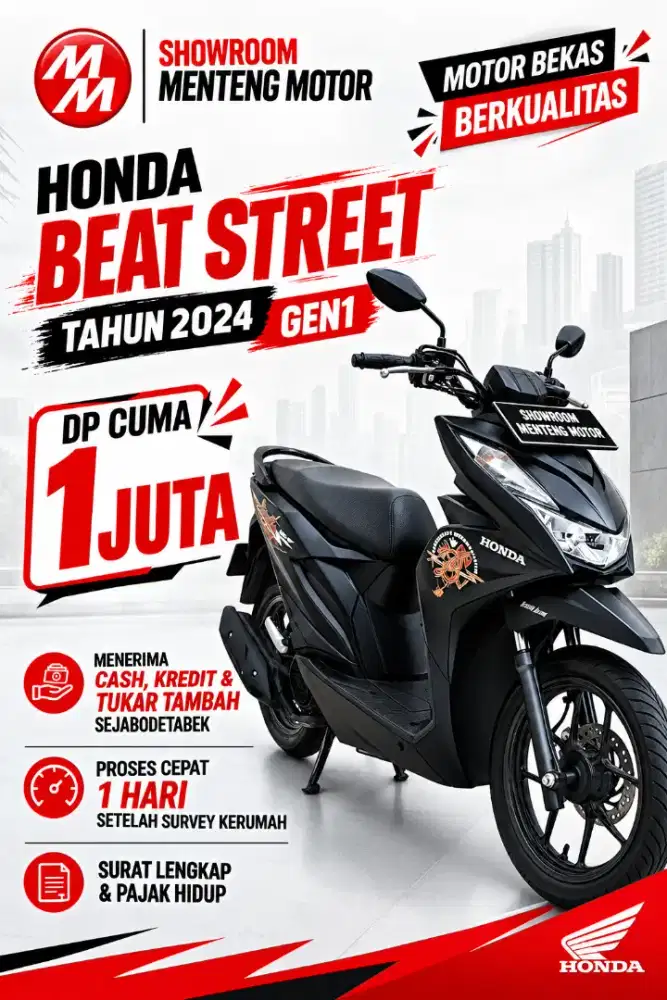 BEAT STREET KREDIT DP 1JUTA SYARAT KTP&KK