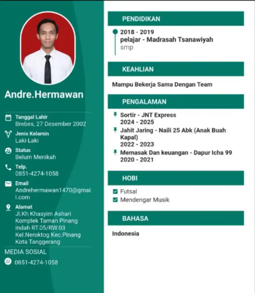 Info lowongan pekerjaan