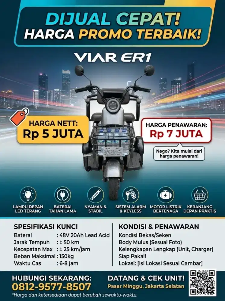Motor Listrik Roda 3 Cuma 5 JUTA?