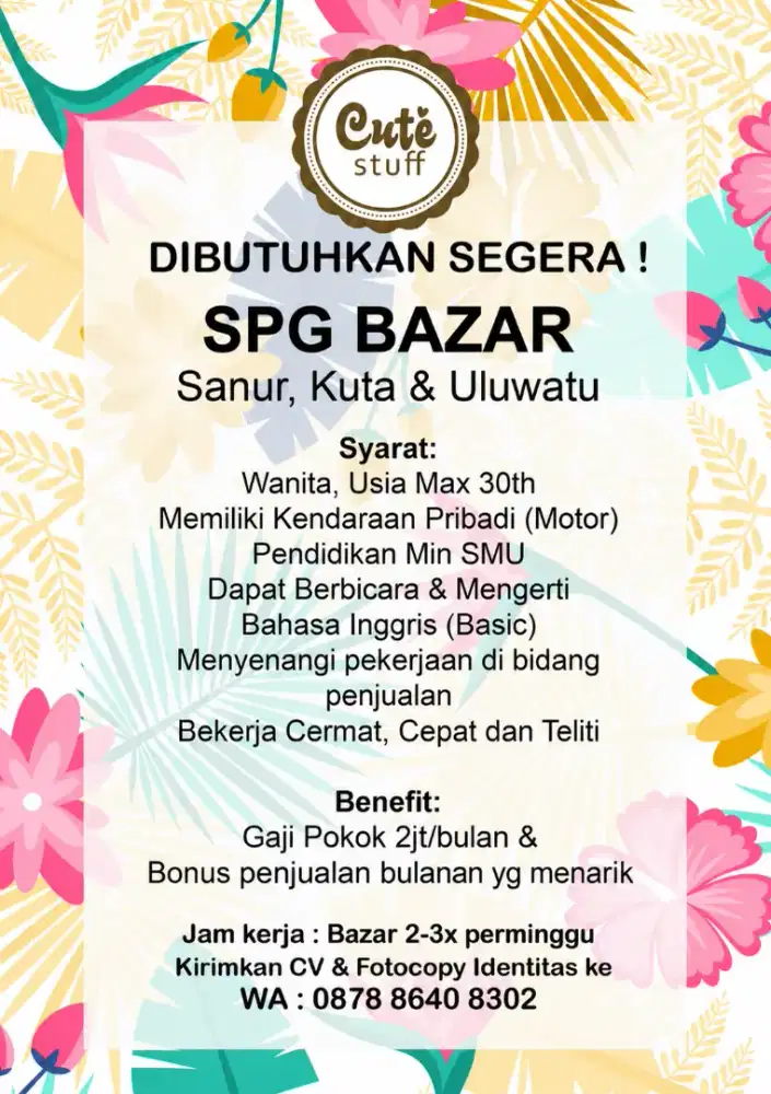 SPG Bazar Kuta Sanur Uluwatu
