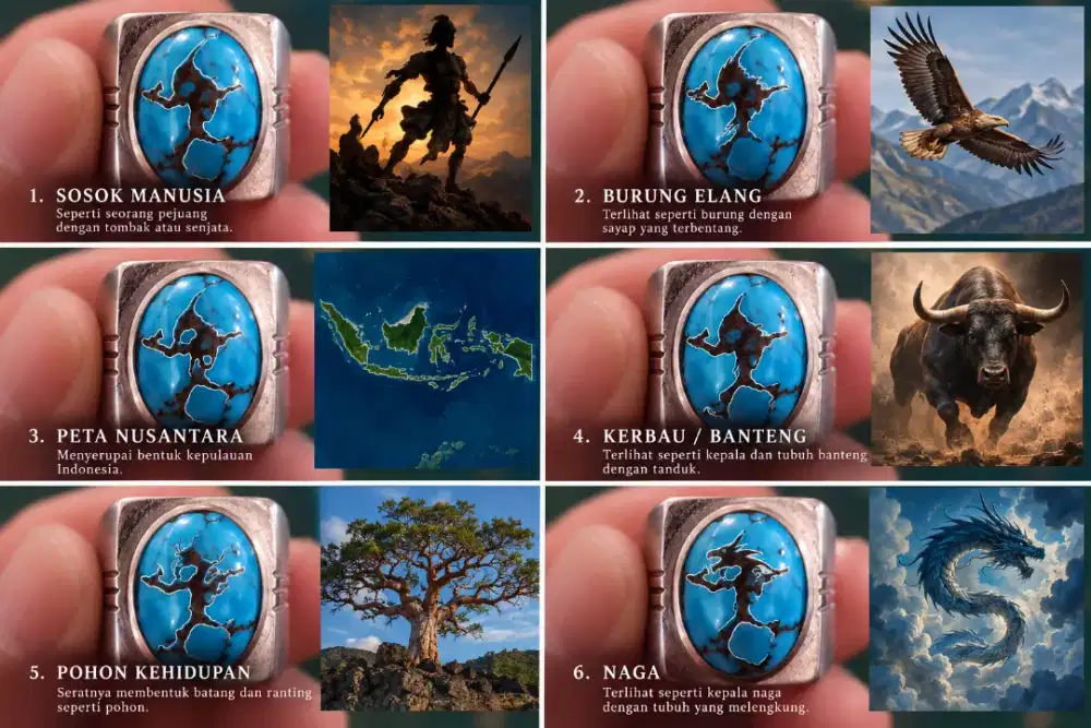 Pirus Mesir Royal Blue Premium Natural | Cincin Matrix Unik Kolektor