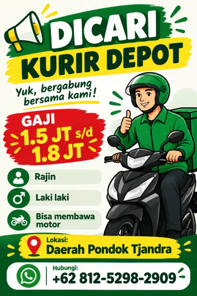 Dicari Kurir Depot Area Sidoarjo