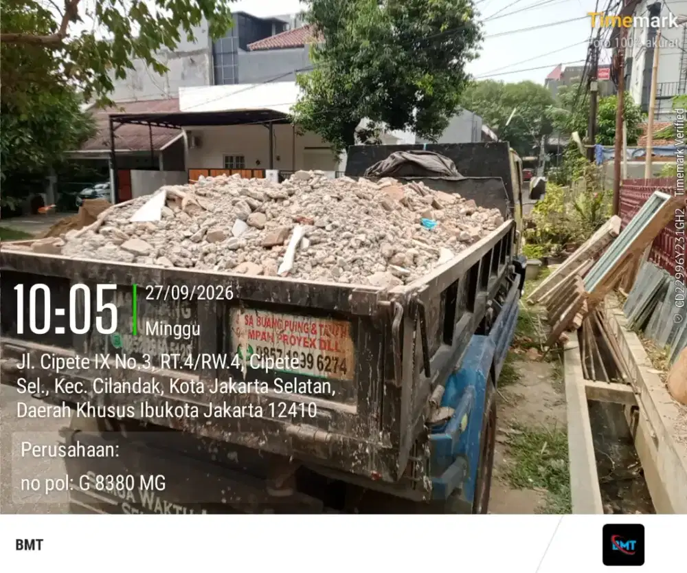 Jasa buang puing dan angkut sampah