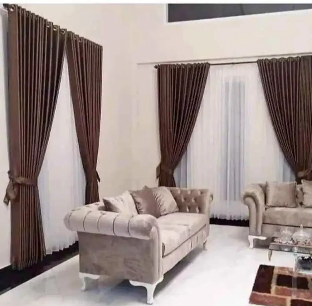 PROMO Gorden jendela Minimalis | Gorden Custom Mewah | Pasang Cepat |
