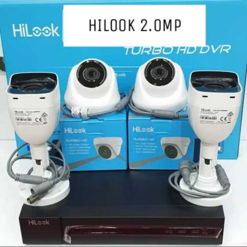 Paket cctv hilook 8 ch 4 kamera 2mp