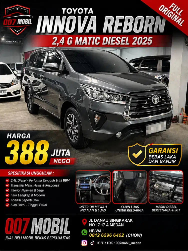 Toyota Innova Reborn 2,4 G Matic Diesel 2025 , 2024 , 2023 , Fortuner