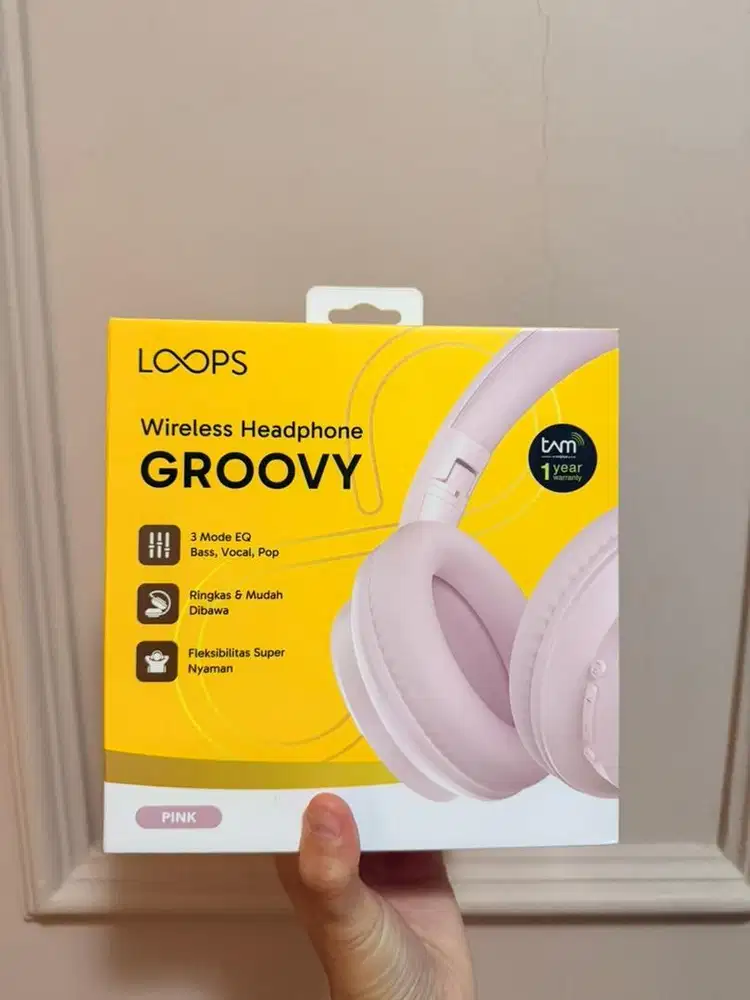 Loops headphone pink soft