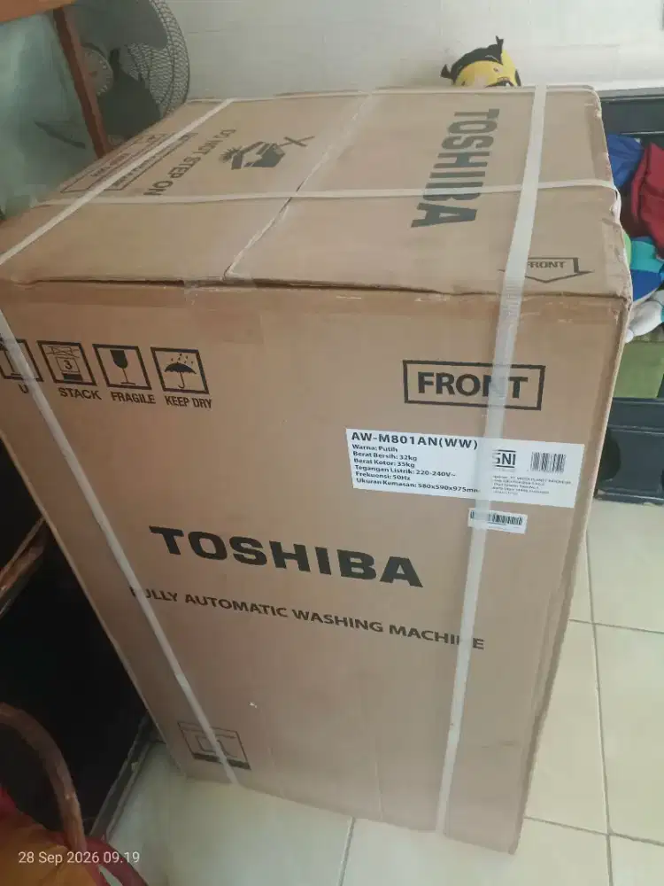Jual cepat mesin cuci  thosiba AW-M801AN(WW)