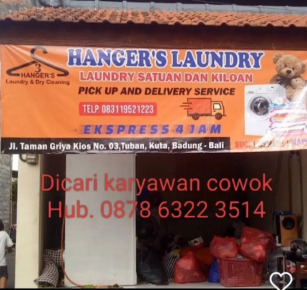 Dibutuhkan tenaga laki laki untuk washer & pickup delivery