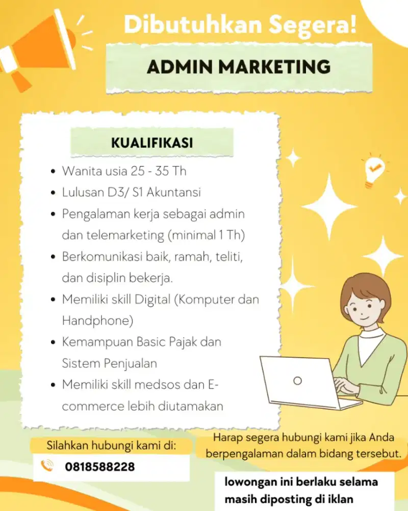 Dibutuhkan Segera !!
