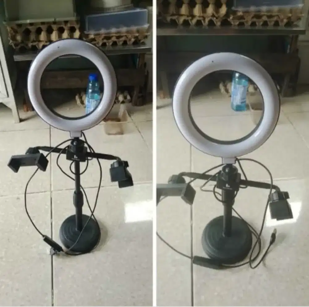 Tripod double lampu led