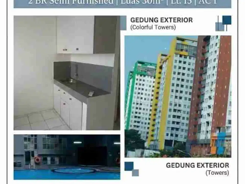 Menteng  Square  semi furnished termurah 2 br bulanan termurah