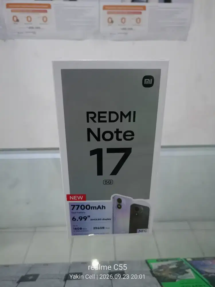Redmi Note 17 5G 8/256 GB AMOLED 50 MP Batre 7700 mAh Garansi Resmi