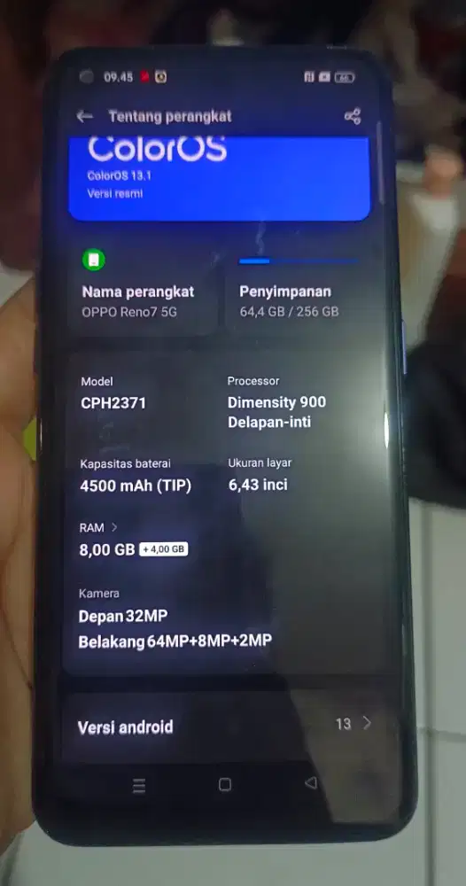 dijual oppo reno7 5g