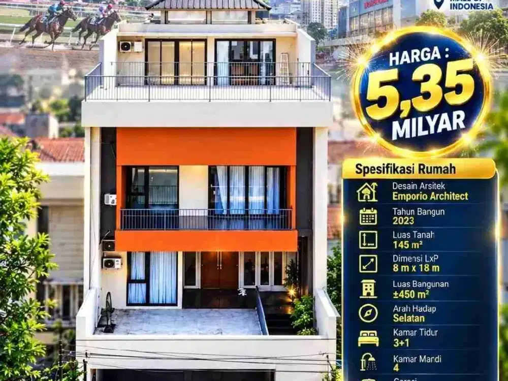 TURUN HARGA...
Rumah Mewah 4 Lantai Desain Arsitektur Premium di Pulomas – Jakarta Timur