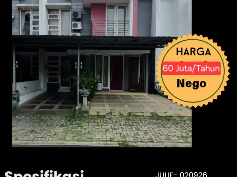 DISEWAKAN RUMAH DI CITRA GRAND CIBUBUR (55JT/NEGO)