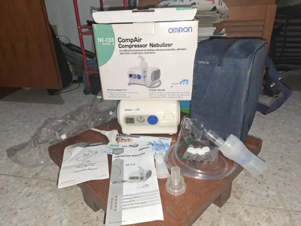 OMRON CompAir NE-C28 Nebulizer Original Fullset + Dus & Tas – Like New