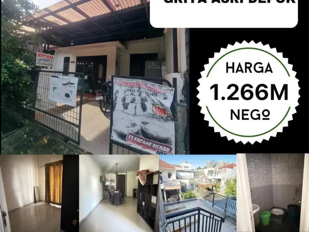 RUMAH SECOND GRIYA ASRI DEPOK (TURUN HARGA)