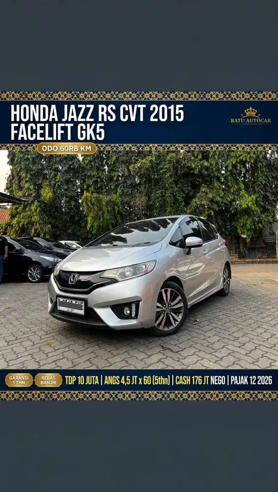 HONDA JAZZ RS MATIC  GK5 LOW KM 60RB DP PROMO 10 JUTA
