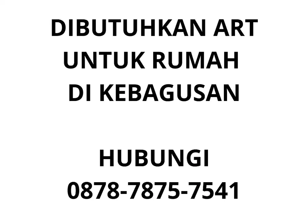 ART Rumah Beberes untuk Rumah di Kebagusan Jakarta Selatan