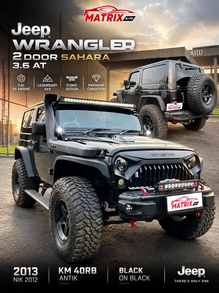 2012[40RB KM] JEEP WRANGLER SAHARA 2 DOOR 3.6 AT! ANTIK LOW ODO ! JEEP